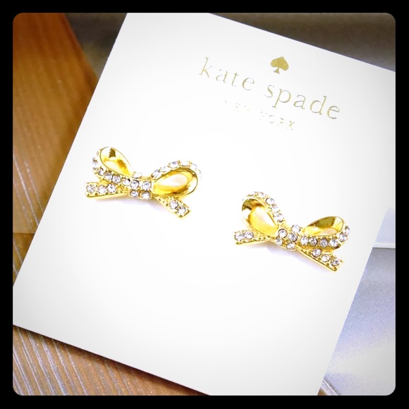 kate spade Handbags - NWY KATE SPADE ♠️ pave skinny mini bow studs.